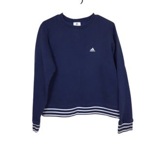 Adidas navy striped hem sweatshirt size xl 90s